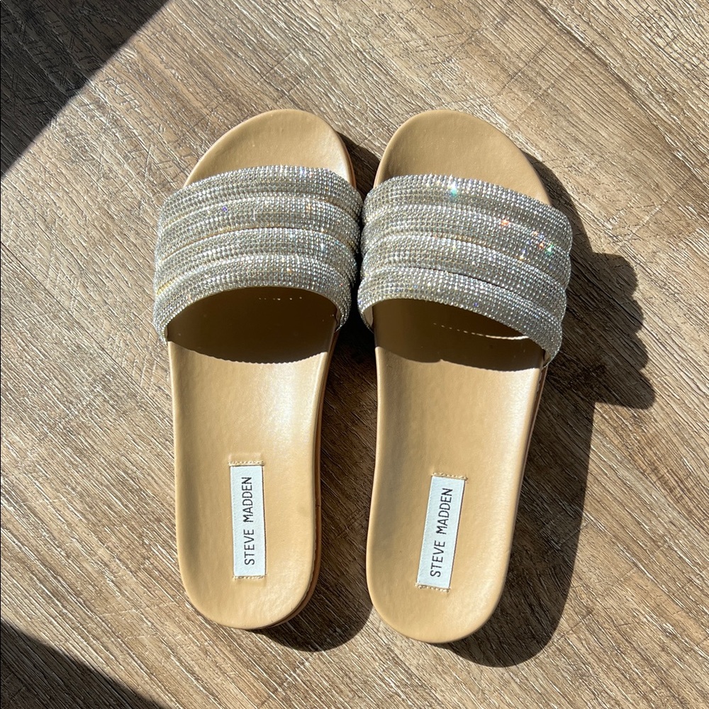 Steve Madden Silver Sparkly Women's Sandals
